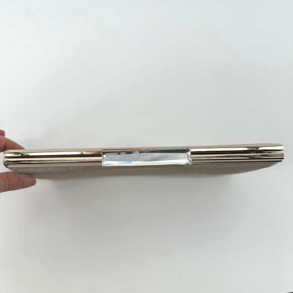 Glint Rhinestone Clasp Clutch Elegant Formal Evening Bag Champagne Party Wedding - Picture 2 of 13